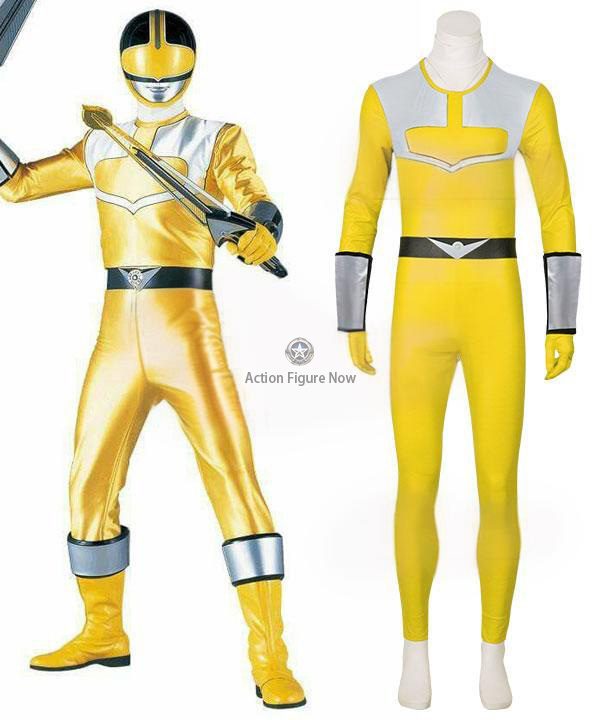 Yellow Power Rangers Time Force Cosplay Costume