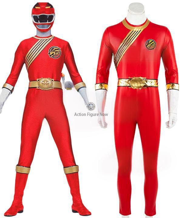 Red Power Ranger Wild Force Cosplay Outfit - High-Quality Costume EMPR056