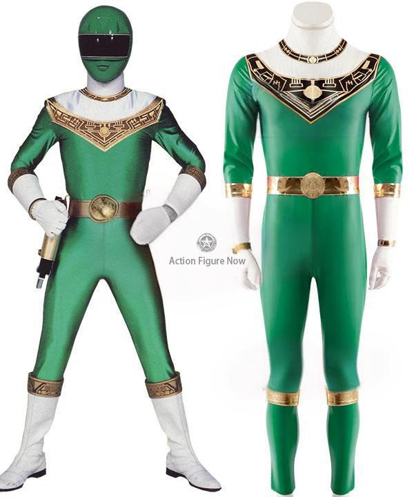 Green Zeo Ranger IV Power Rangers Cosplay Outfit - EMPR047