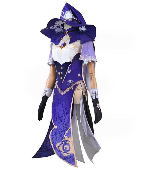 Sexy Adult Lisa's Witch Halloween Costume Purple Dress from Genshin Impact Sexy Adult Lisa's Witch Halloween Costume Purple Dress from Genshin Impact