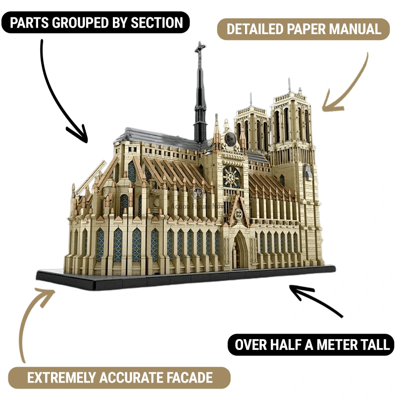Notre Dame Cathedral: 8,867-Piece Architectural Masterpiece Notre Dame Cathedral: 8,867-Piece Architectural Masterpiece