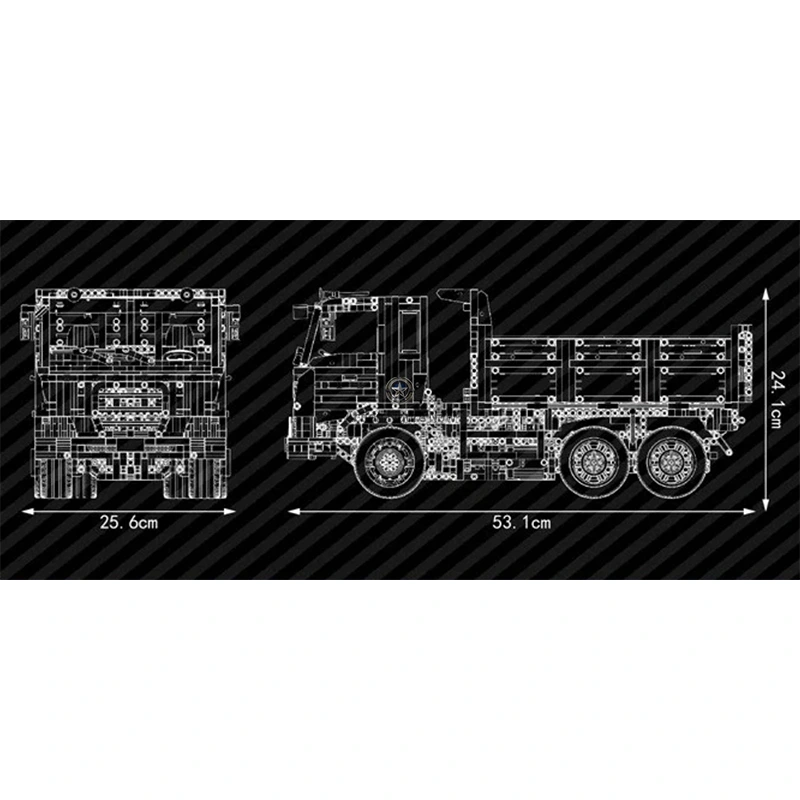3-Way Remote Control Dump Truck with 3,205 Pieces 3-Way Remote Control Dump Truck with 3,205 Pieces