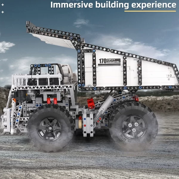 Remote-Controlled Large-Scale Mining Dump Truck: Building Block Set (2010 Pieces)