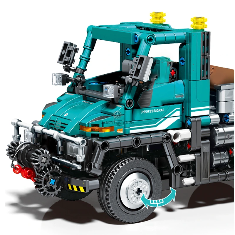 909pcs Remote-Controlled Logging Unimog Truck 909pcs Remote-Controlled Logging Unimog Truck