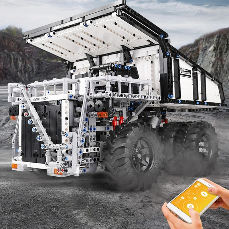 Remote-Controlled Large-Scale Mining Dump Truck: Building Block Set (2010 Pieces) Remote-Controlled Large-Scale Mining Dump Truck: Building Block Set (2010 Pieces)