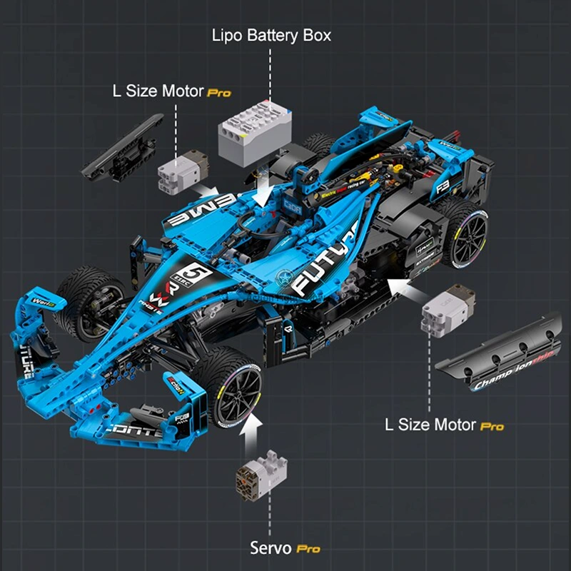 Gen 2 Formula E Single Seater Race Car - 1666pcs