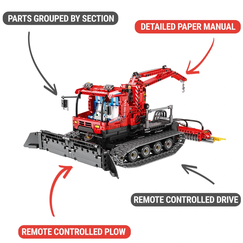 1099pcs Technic Remote Controlled Snow Groomer 1099pcs Technic Remote Controlled Snow Groomer