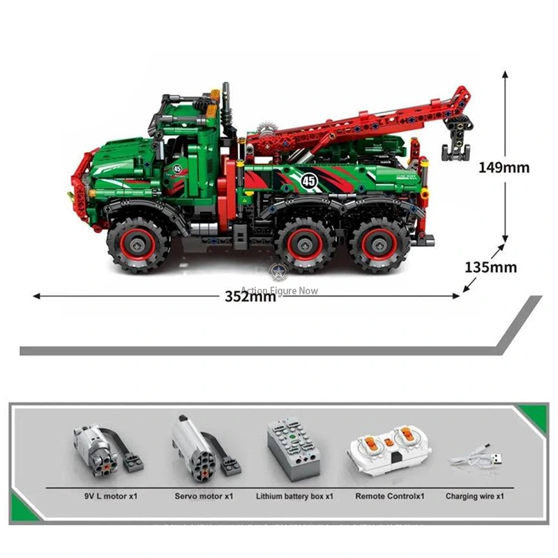 1134 Pcs Remote Control All-Terrain Tow Truck 1134 Pcs Remote Control All-Terrain Tow Truck