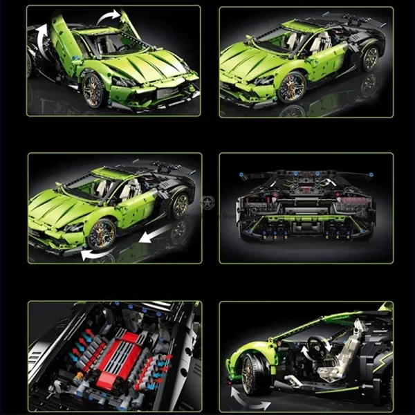Neon Lights Remote Controlled Supercar (2208pcs)