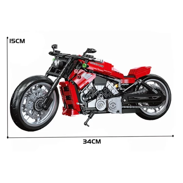 German Sports Motorbike 1035 Pieces