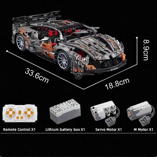 British Hypercar Remote Control Building Block Set (1142 Pieces)