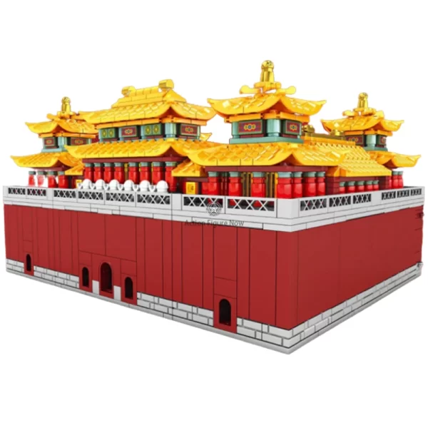 Red Dragon Palace Model with 1904 Pieces