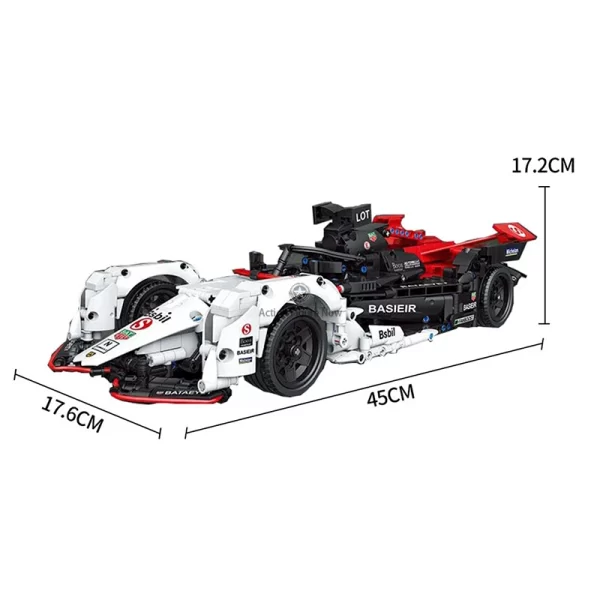1625pcs Gen 2 Formula E Single-Seater Race Car Building Blocks