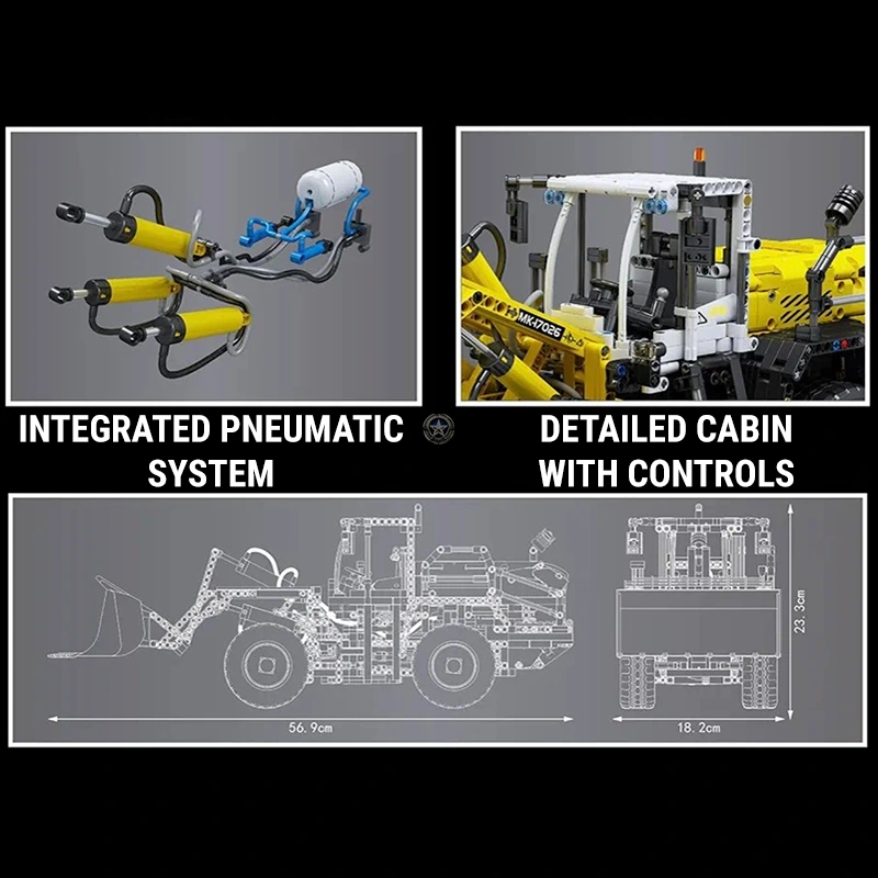Heavy-Duty 1802-Piece Remote-Controlled Construction Loader Heavy-Duty 1802-Piece Remote-Controlled Construction Loader