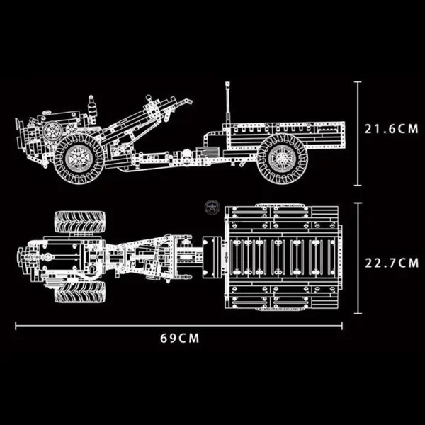 1311-Piece Remote Control Tractor