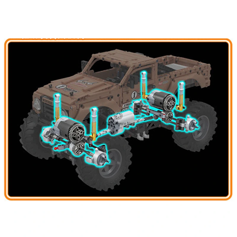 Mega 1492-Piece Remote Controlled Monster Truck Mega 1492-Piece Remote Controlled Monster Truck