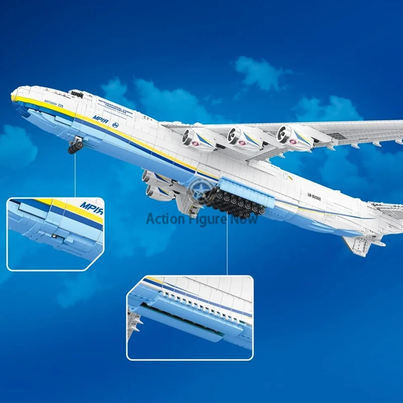 Antonov 225 Mriya Building Blocks Set with Display Stand (5349 Pieces) Antonov 225 Mriya Building Blocks Set with Display Stand (5349 Pieces)