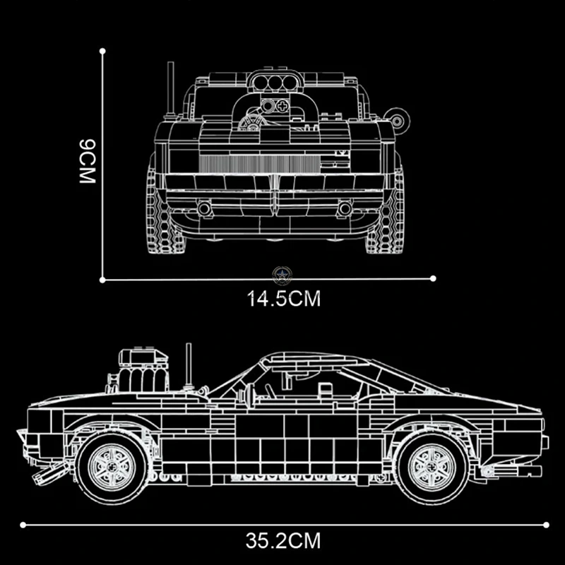Revved-Up Muscle Car - 1438 Pieces Revved-Up Muscle Car - 1438 Pieces