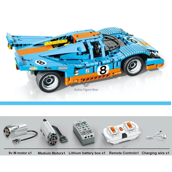 1970 Le Mans Race Car - Remote Controlled Building Set with 783 Bricks