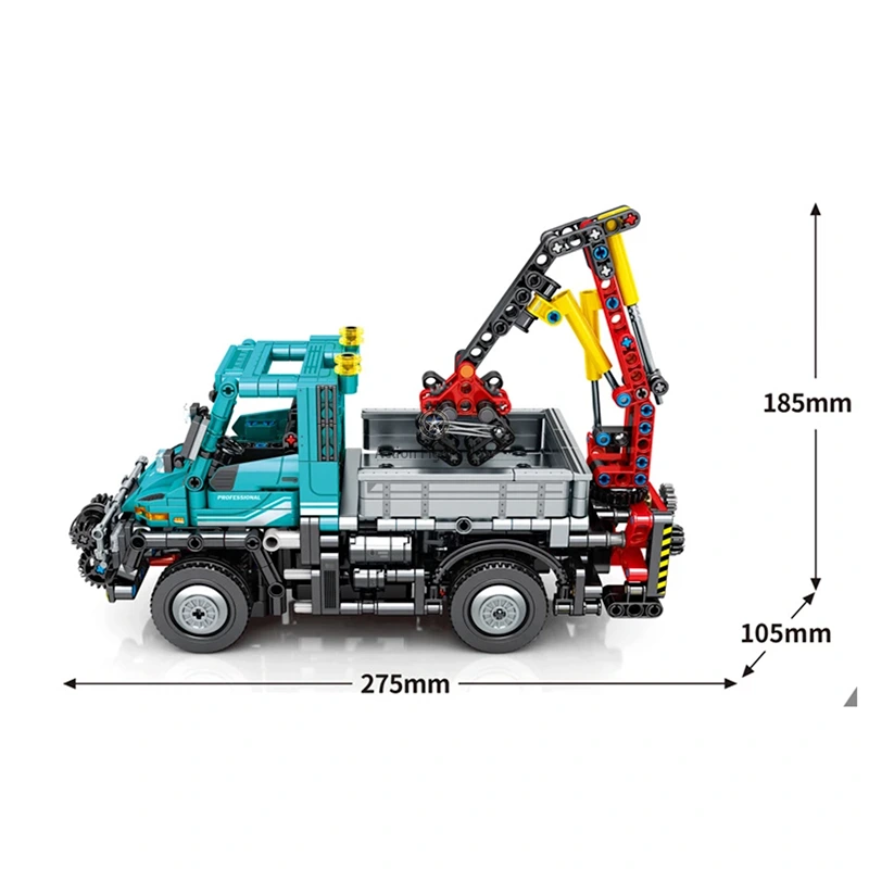 909pcs Remote-Controlled Logging Unimog Truck 909pcs Remote-Controlled Logging Unimog Truck