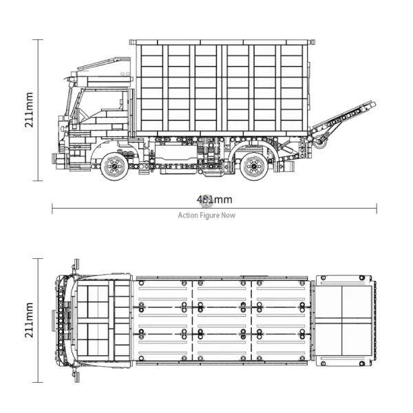 1754PCS Remote-Controllable Delivery Truck Building Set