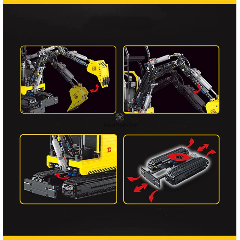1717-Piece Remote Control Mini Excavator 1717-Piece Remote Control Mini Excavator
