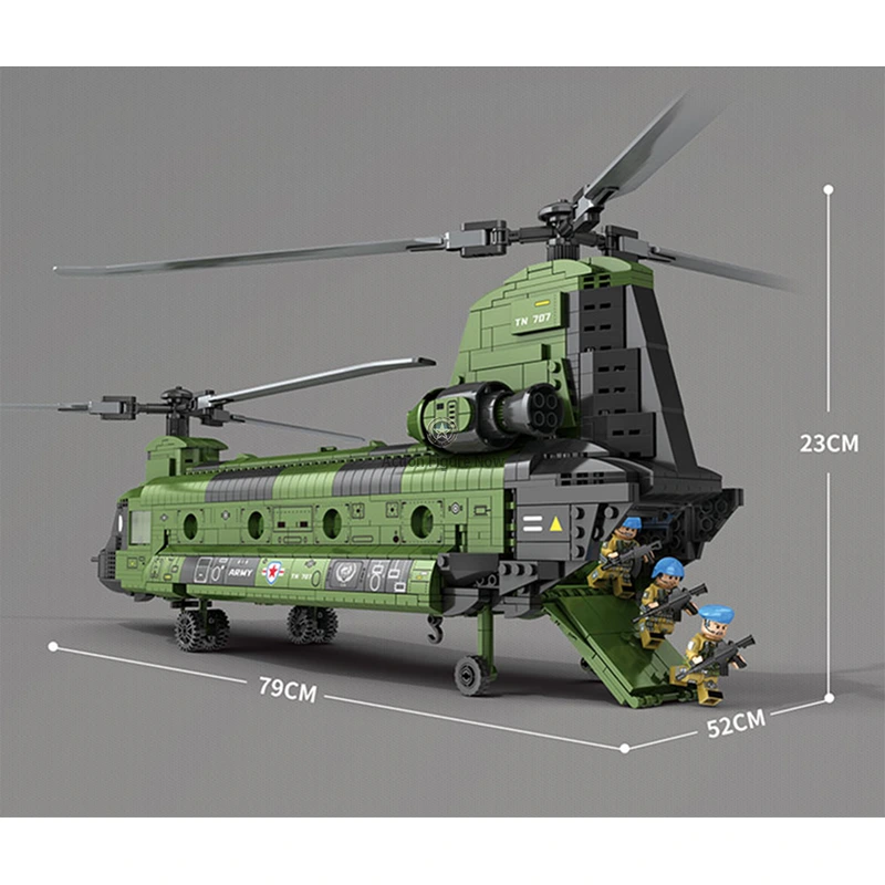 Army Transport Helicopter Building Blocks Toy - 1621 PCS Army Transport Helicopter Building Blocks Toy - 1621 PCS