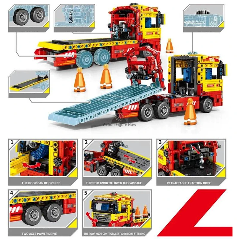 1/16 Scale Remote Controlled Flatbed Tow Truck - 784pcs 1/16 Scale Remote Controlled Flatbed Tow Truck - 784pcs