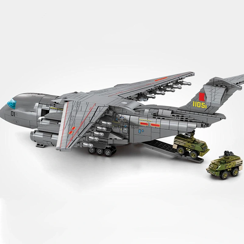 Xi'an Y-20 Transport Aircraft Building Blocks Set (1253 Pieces)