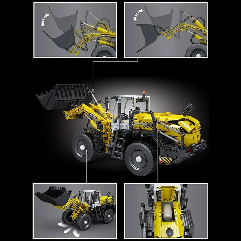 Heavy-Duty 1802-Piece Remote-Controlled Construction Loader Heavy-Duty 1802-Piece Remote-Controlled Construction Loader