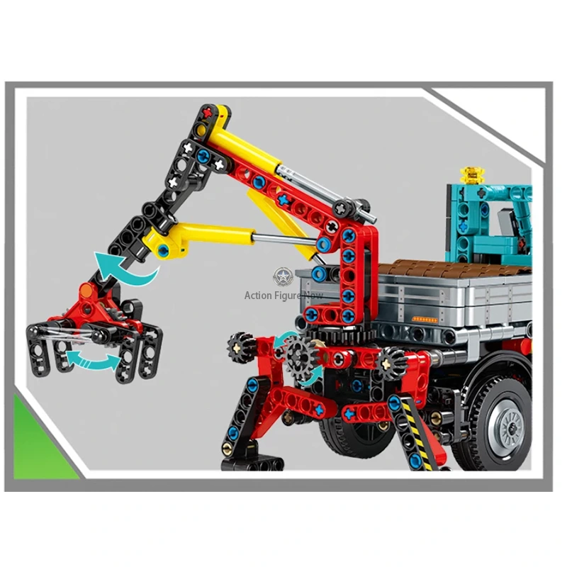 909pcs Remote-Controlled Logging Unimog Truck 909pcs Remote-Controlled Logging Unimog Truck