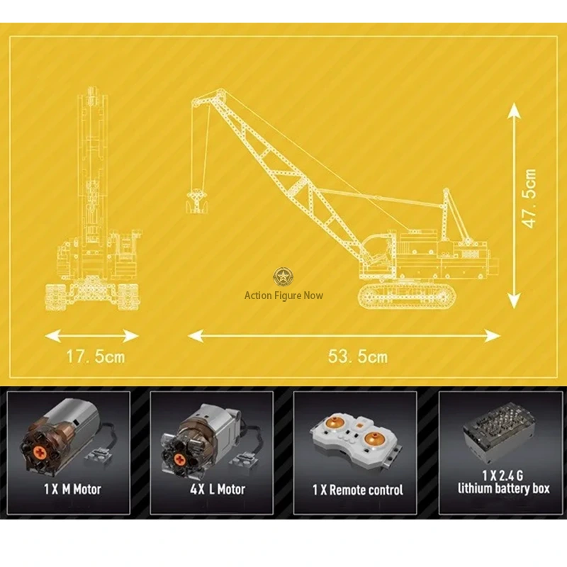 1204-Piece Remote-Controlled Construction Crane 1204-Piece Remote-Controlled Construction Crane