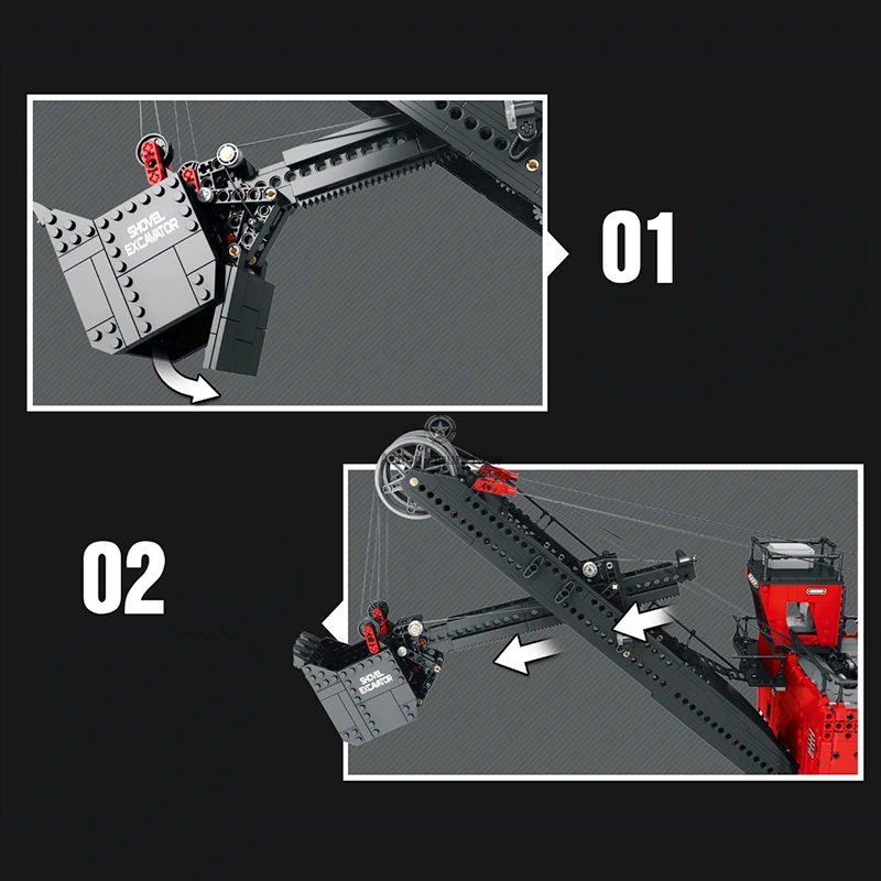 Remote Control Rope Shovel 2968 Piece Engineering Building Blocks Remote Control Rope Shovel 2968 Piece Engineering Building Blocks