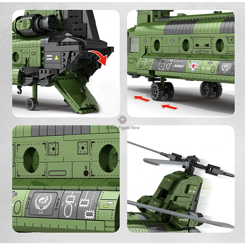 Army Transport Helicopter Building Blocks Toy - 1621 PCS Army Transport Helicopter Building Blocks Toy - 1621 PCS