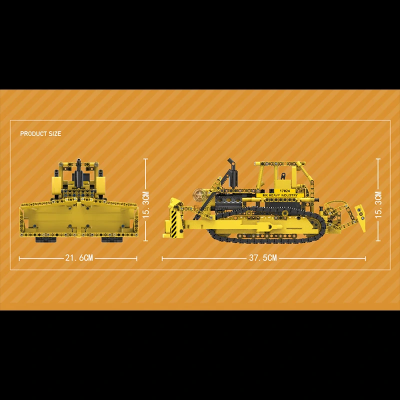 1002-Piece Remote Control Bulldozer 1002-Piece Remote Control Bulldozer
