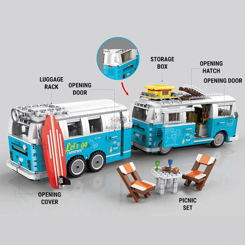 Holiday Camper with Trailer - 2775 Pieces Holiday Camper with Trailer - 2775 Pieces