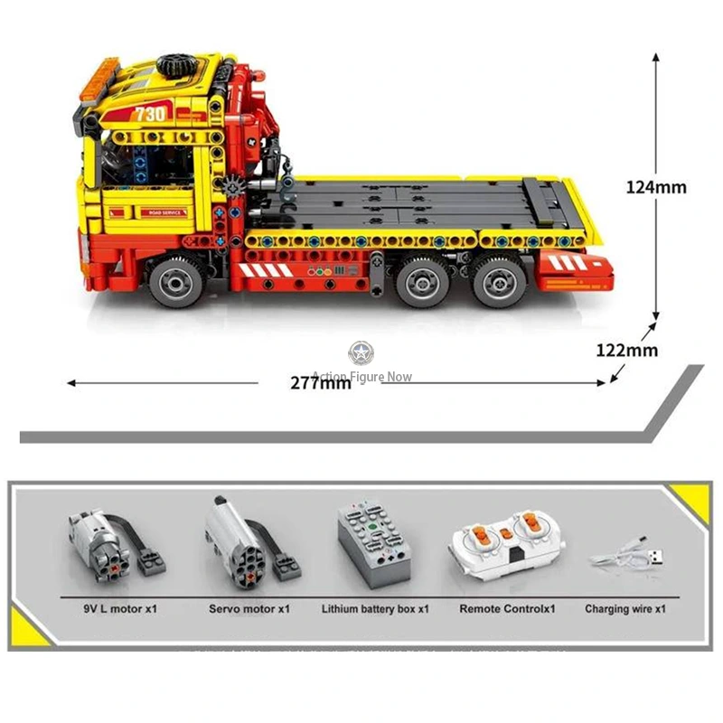 1/16 Scale Remote Controlled Flatbed Tow Truck - 784pcs 1/16 Scale Remote Controlled Flatbed Tow Truck - 784pcs