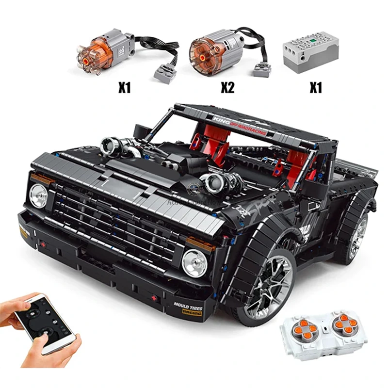 Remote Controlled Lowered Pickup Truck with 3694 Pieces Remote Controlled Lowered Pickup Truck with 3694 Pieces
