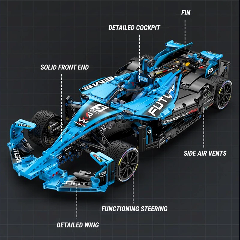 Gen 2 Formula E Single Seater Race Car - 1666pcs Gen 2 Formula E Single Seater Race Car - 1666pcs
