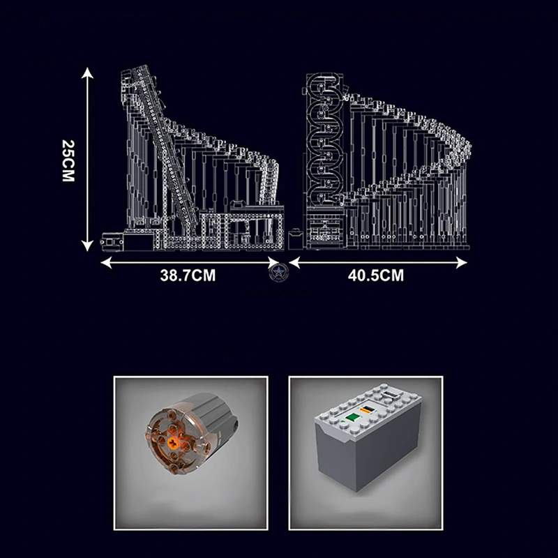 Motorised GBC Harp Track Marble Maze 1508pcs Motorised GBC Harp Track Marble Maze 1508pcs