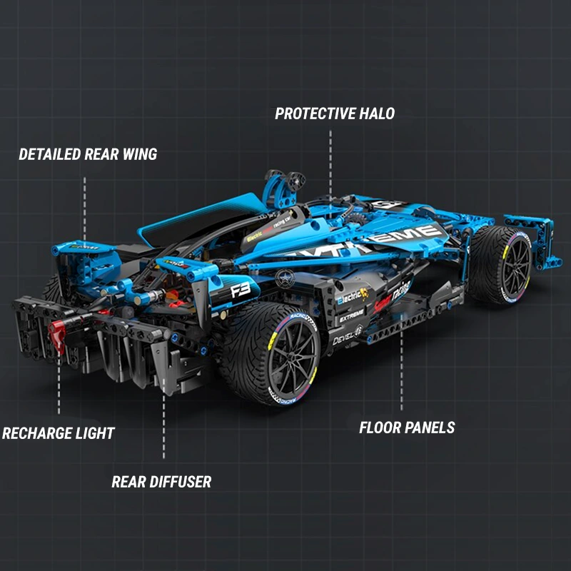 Gen 2 Formula E Single Seater Race Car - 1666pcs Gen 2 Formula E Single Seater Race Car - 1666pcs