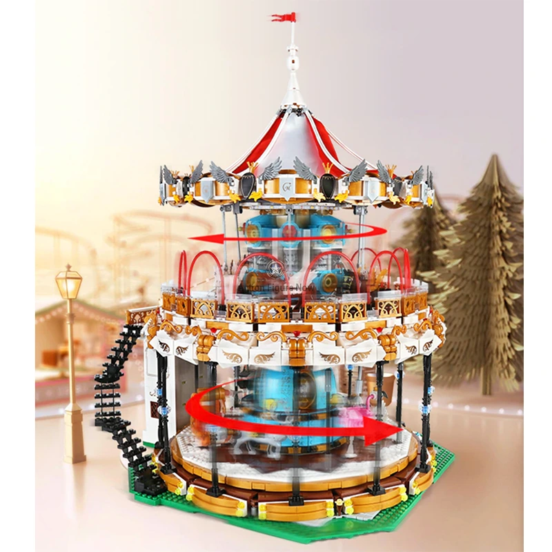 Motorized Merry-Go-Round with 5,085 Pieces Motorized Merry-Go-Round with 5,085 Pieces