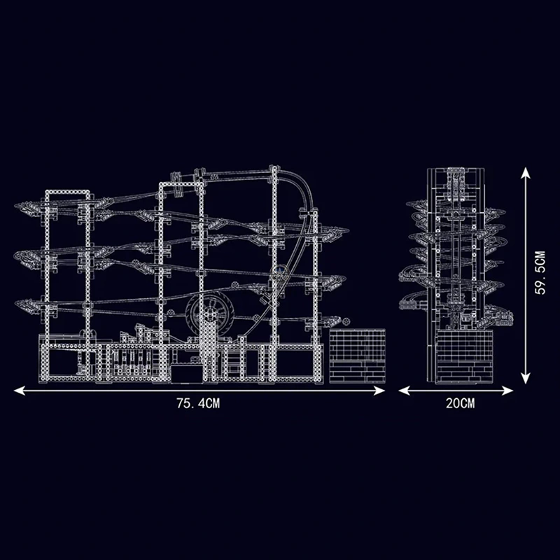 Motorised GBC Marble Run Set with 2437 Pieces Motorised GBC Marble Run Set with 2437 Pieces