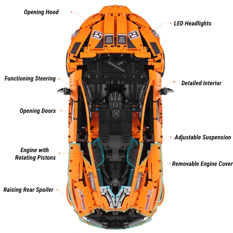 The Widowmaker Technique Building Block Supercar (3306pcs) The Widowmaker Technique Building Block Supercar (3306pcs)