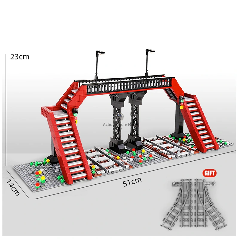 New Railway Crossing: 654-Piece Building Blocks Set New Railway Crossing: 654-Piece Building Blocks Set