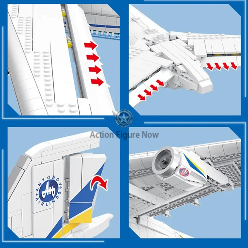 Antonov 225 Mriya Building Blocks Set with Display Stand (5349 Pieces)