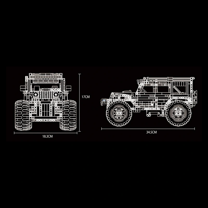 1287PCS Remote Control Oversized Off-Roading Vehicle 1287PCS Remote Control Oversized Off-Roading Vehicle