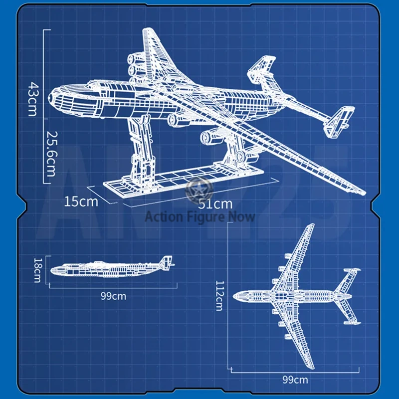 Antonov 225 Mriya Building Blocks Set with Display Stand (5349 Pieces) Antonov 225 Mriya Building Blocks Set with Display Stand (5349 Pieces)