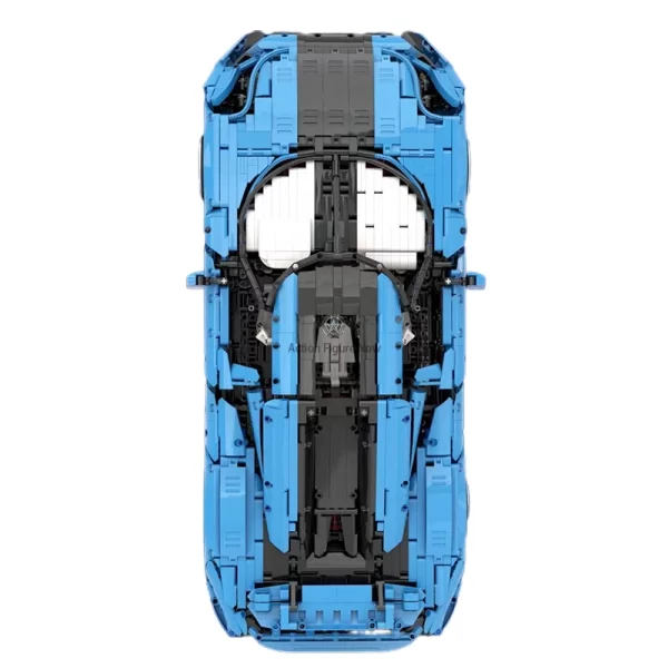 Electric Blue Koenigsegg Jesko Hypercar Building Blocks 4401pcs