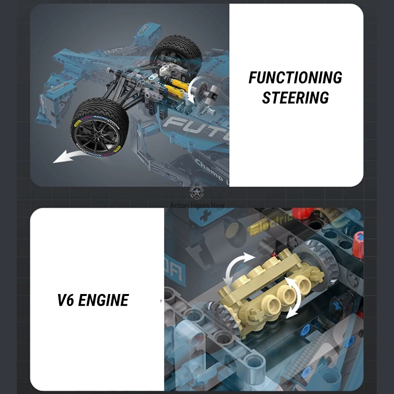 Gen 2 Formula E Single Seater Race Car - 1666pcs Gen 2 Formula E Single Seater Race Car - 1666pcs